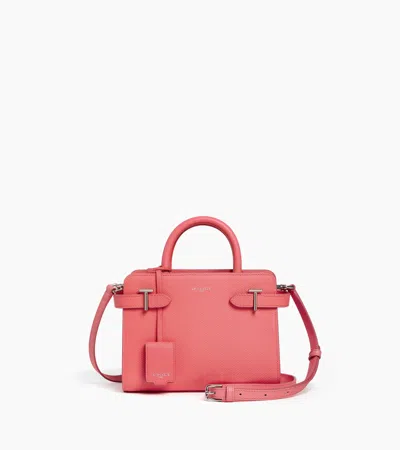 Le Tanneur Petit Sac À Main Emilie En Cuir Signature T In Pink