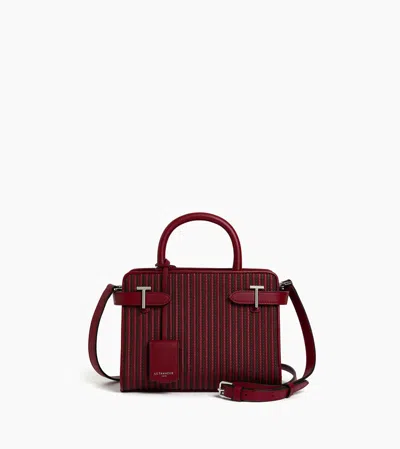 Le Tanneur Petit Sac À Main Emilie En Cuir Tressé In Red