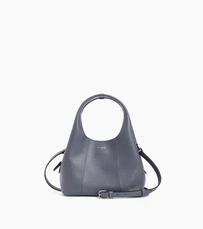 Juliette Small Handbag In Grained Leather In Blue from Le Tanneur
