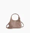 Le Tanneur Juliette Small Handbag In Grained Leather In Gray