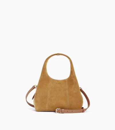 Le Tanneur Petit Sac À Main Juliette En Cuir Refente De Velours In Marron Tan
