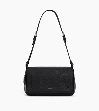 Le Tanneur Petit Sac Bandoulière Aurore En Cuir Grainé In Black