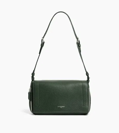 Le Tanneur Petit Sac Bandoulière Aurore En Cuir Grainé In Vert Malachite