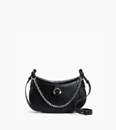 Le Tanneur Pia Small Shoulder Bag In Smooth Leather In Black