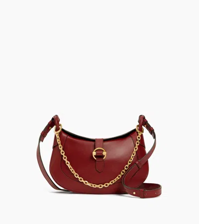 Le Tanneur Pia Small Shoulder Bag In Smooth Leather In Red