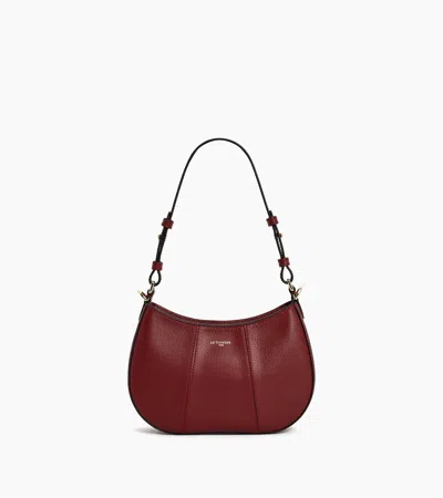 Le Tanneur Petit Sac Demi-lune Juliette En Cuir Grainé In Red
