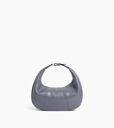 Juliette Small Hobo Bag In Grained Leather In Blue from Le Tanneur