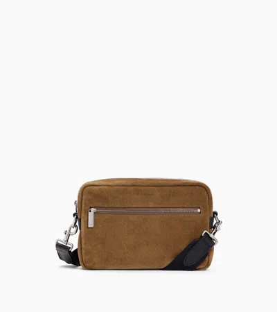 Le Tanneur Petit Sacoche Emile En Cuir Refente De Velours Embossé In Marron Brownie
