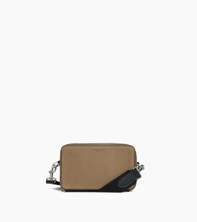 Le Tanneur Emile Small 2-compartment Satchel In Smooth Leather And Nubuck In Brown