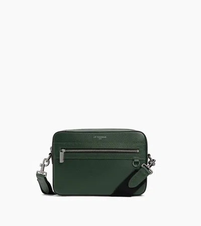 Le Tanneur Petite Sacoche Emile En Cuir Grainé In Vert Malachite