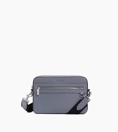 Emile Small Shoulder Bag In T Signature Leather In Blue from Le Tanneur