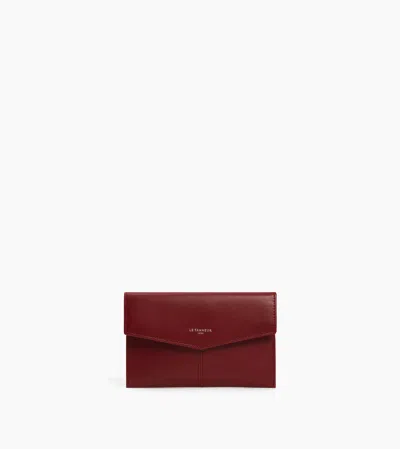 Le Tanneur Pochette Enveloppe Moyen Modèle Charlotte En Cuir Lisse In Red