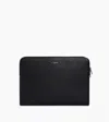 Le Tanneur 14" Laptop Sleeve In Grained Leather In Black