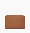 Le Tanneur 14" Laptop Sleeve In Grained Leather In Brown