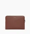 Le Tanneur 14" Laptop Sleeve In Grained Leather In Brown