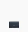 Le Tanneur Naya Flap Card Case In Cork Effect Leather In Blue