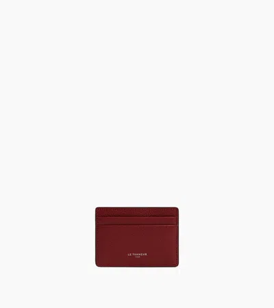 Le Tanneur Porte Cartes Emile En Cuir Grainé In Red