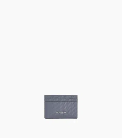 Le Tanneur Lucien Card Holder Signature T Leather In Blue