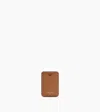 Le Tanneur Magnetic Card Holder In Grained Leather In Brown