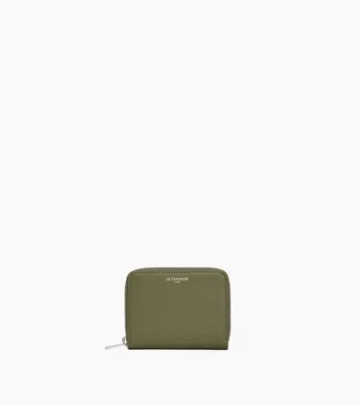 Le Tanneur Porte Monnaie Emilie En Cuir Grainé In Green