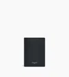 Le Tanneur Grained Leather Passport Holder In Black