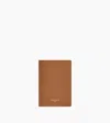 Le Tanneur Grained Leather Passport Holder In Brown