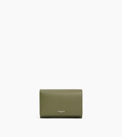 Le Tanneur Portefeuille Emilie En Cuir Grainé In Green