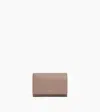 Le Tanneur Emilie Wallet In Grained Leather In Gray