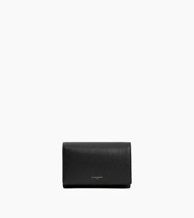 Le Tanneur Portefeuille Emilie En Cuir Signature T In Black