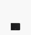 Le Tanneur Gaston Horizontal Wallet 2 Flaps In Cross Grain Leather In Black