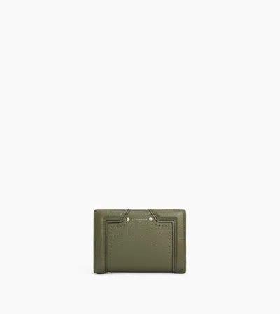 Le Tanneur Portefeuille Moyen Modèle Ella En Cuir Grainé In Green