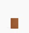 Le Tanneur Portefeuille Moyen Modèle Vertical Zippé 2 Volets Charles En Cuir Grainé In Brown