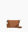Le Tanneur Romy Small Shoulder Bag In Grained Nubuck Leather In Brown