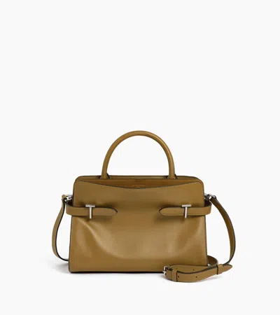 Le Tanneur Sac À Main Moyen Modèle Emie En Cuir Lisse Et Nubuck In Green