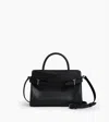Le Tanneur Emie Medium Handbag In Smooth Leather And Suede In Black