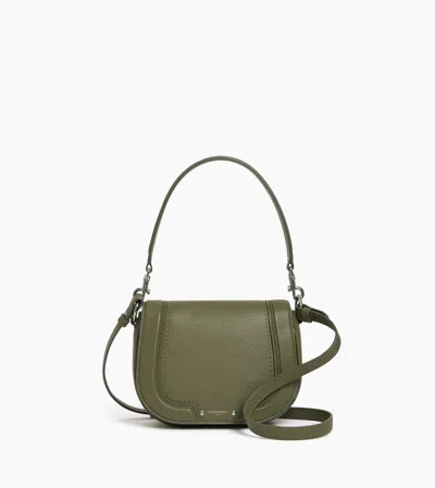 Le Tanneur Sac Bandoulière Moyen Modèle Ella En Cuir Grainé In Green