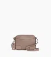 Le Tanneur Romy Medium Crossbody Bag In Grained And Smooth Leather In Gray