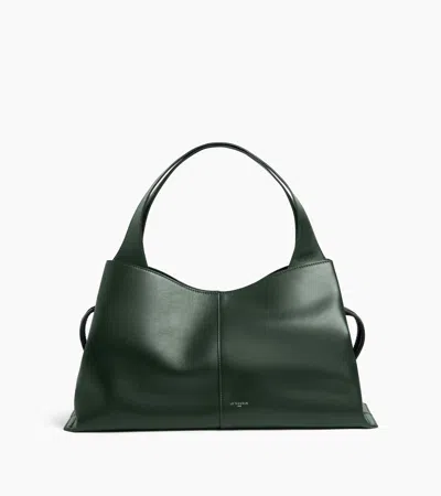 Le Tanneur Sac Cabas Grand Modèle Félicie En Cuir Lisse In Vert Malachite