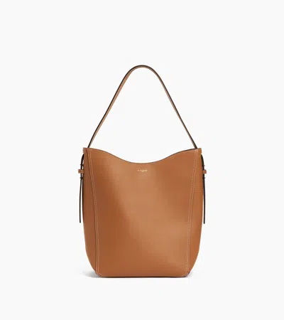Céleste Medium Hobo Bag In Smooth Leather In Brown from Le Tanneur