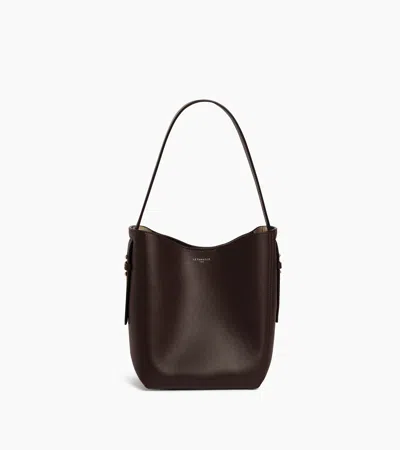 Le Tanneur Sac Hobo Petit Modèle Céleste En Cuir Lisse In Marron Arabica