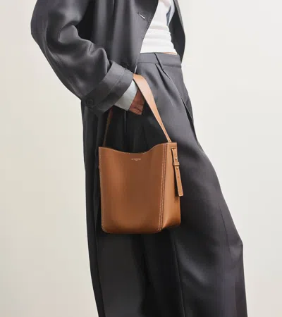 Le Tanneur Sac Hobo Petit Modèle Céleste En Cuir Lisse In Marron Tan