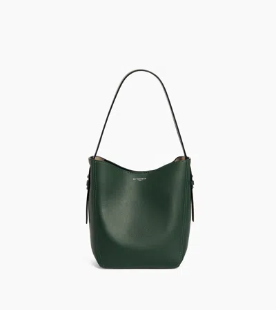 Le Tanneur Sac Hobo Petit Modèle Céleste En Cuir Lisse In Vert Malachite