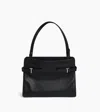 Le Tanneur Emie Large Shoulderbag In Smooth Leather And Nubuck In Black