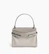 Le Tanneur Sac Porté Épaule Grand Modèle Emie En Cuir Lisse Et Nubuck In Gray