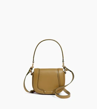 Le Tanneur Small Ella Crossbody Bag In Grained Leather In Green
