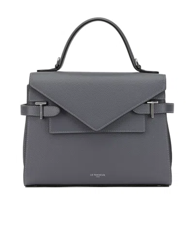 Le Tanneur Structured Flap Shoulder Bag In Blue
