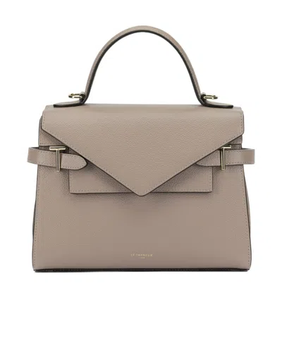 Le Tanneur Structured Top Handle Shoulder Bag In Nude