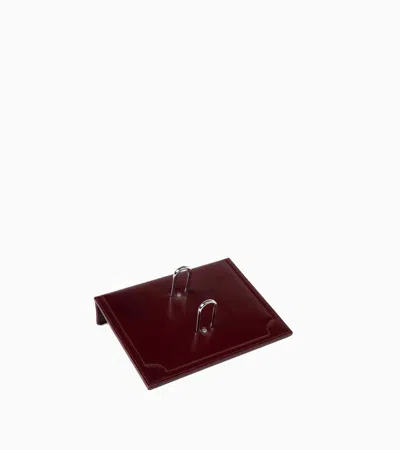 Le Tanneur Leather Calendar Holder In Burgundy