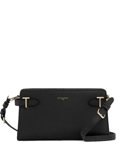Le Tanneur T-buckle Shoulder Bag In Black