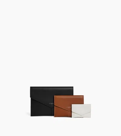 Le Tanneur Trio De Pochettes Charlotte En Cuir Lisse In Black